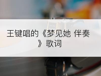 王键唱的《梦见她 伴奏》歌词