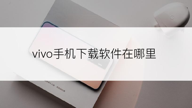 vivo手机下载软件在哪里