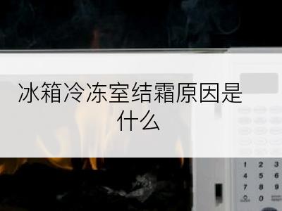 冰箱冷冻室结霜原因是什么