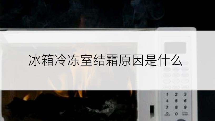 冰箱冷冻室结霜原因是什么