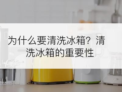 为什么要清洗冰箱？清洗冰箱的重要性