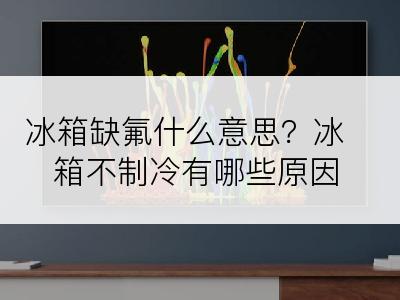 冰箱缺氟什么意思？冰箱不制冷有哪些原因