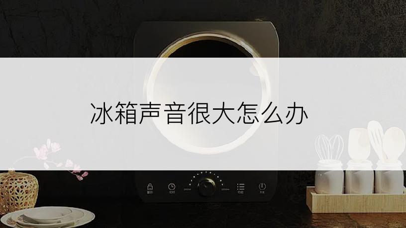 冰箱声音很大怎么办