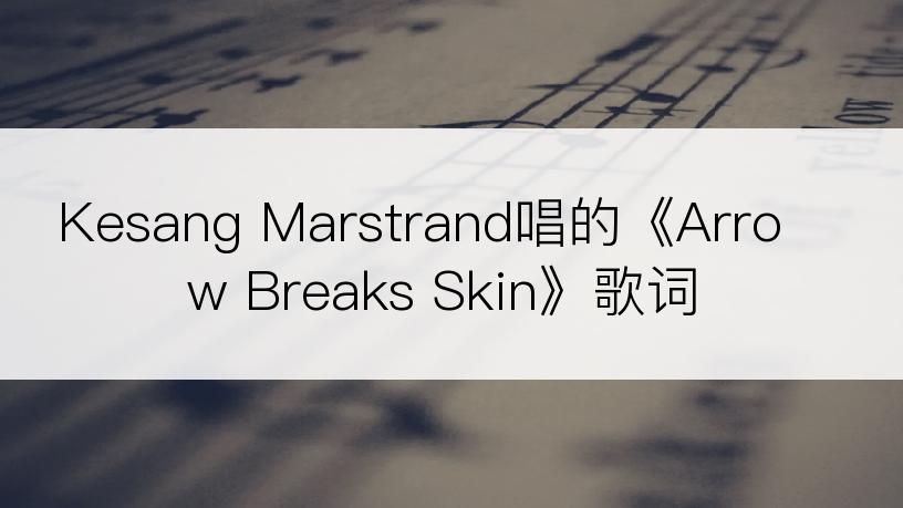 Kesang Marstrand唱的《Arrow Breaks Skin》歌词