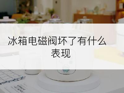 冰箱电磁阀坏了有什么表现