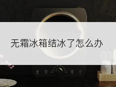 无霜冰箱结冰了怎么办