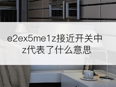 e2ex5me1z接近开关中z代表了什么意思