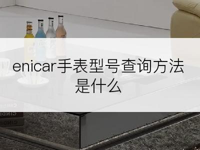 enicar手表型号查询方法是什么