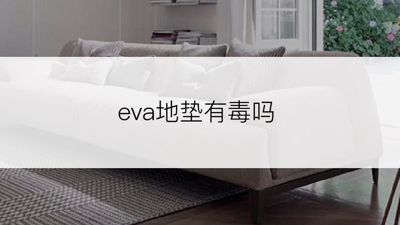 eva地垫有毒吗