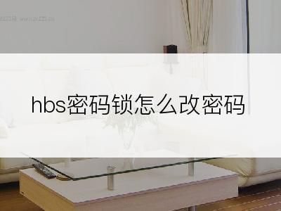 hbs密码锁怎么改密码