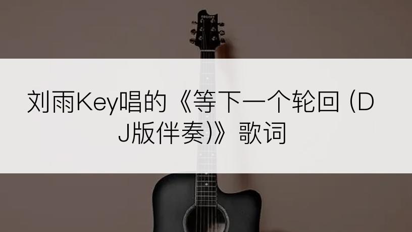 刘雨Key唱的《等下一个轮回 (DJ版伴奏)》歌词