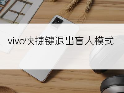 vivo快捷键退出盲人模式