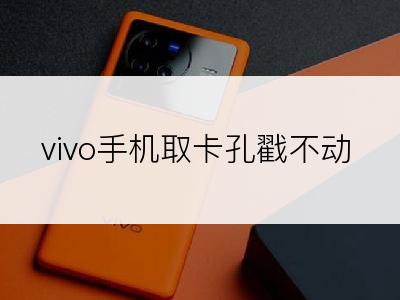 vivo手机取卡孔戳不动