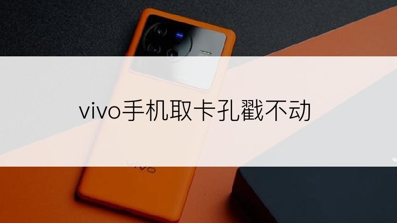 vivo手机取卡孔戳不动