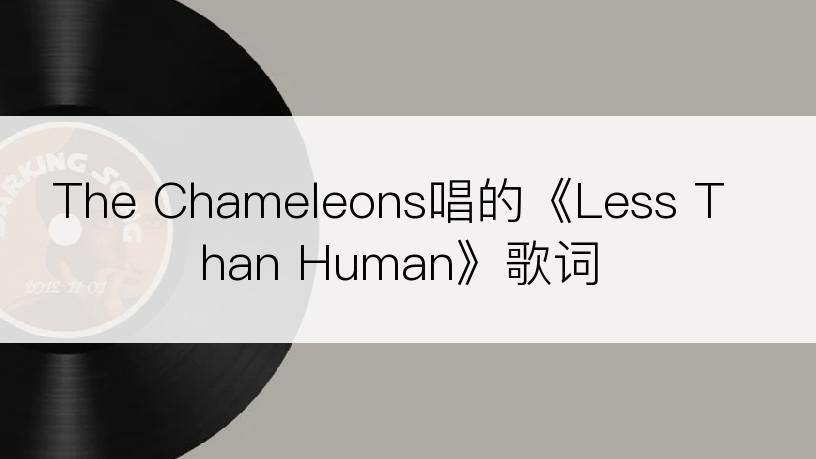 The Chameleons唱的《Less Than Human》歌词