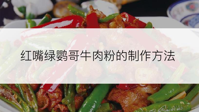 红嘴绿鹦哥牛肉粉的制作方法