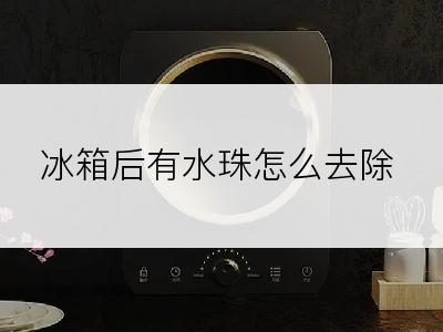 冰箱后有水珠怎么去除