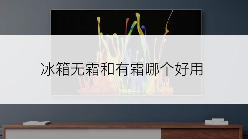 冰箱无霜和有霜哪个好用