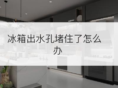 冰箱出水孔堵住了怎么办