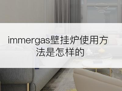 immergas壁挂炉使用方法是怎样的