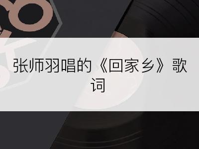 张师羽唱的《回家乡》歌词