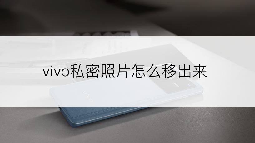 vivo私密照片怎么移出来