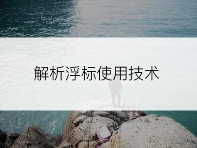 解析浮标使用技术