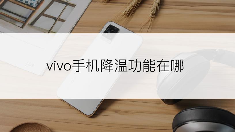 vivo手机降温功能在哪