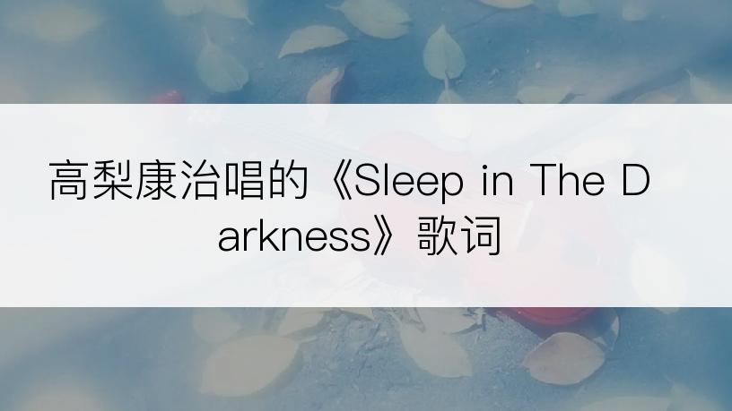 高梨康治唱的《Sleep in The Darkness》歌词