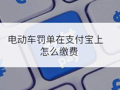 电动车罚单在支付宝上怎么缴费