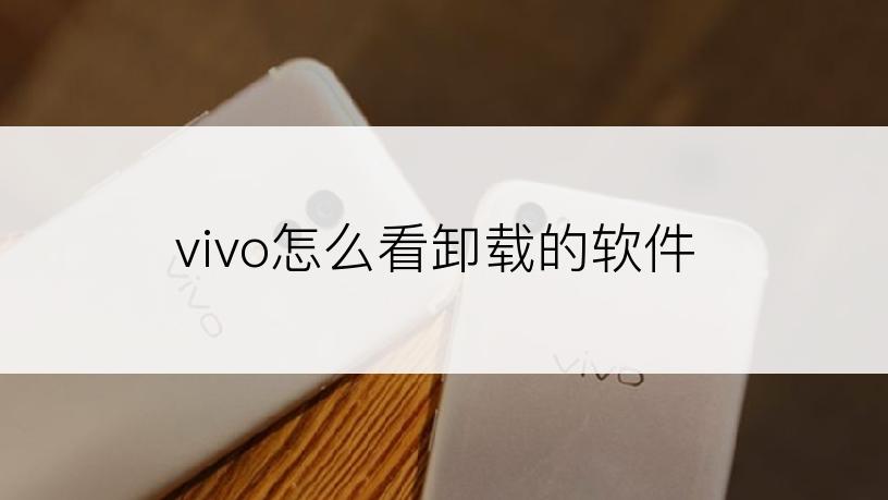 vivo怎么看卸载的软件