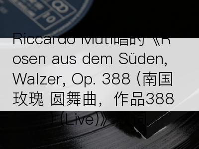 Riccardo Muti唱的《Rosen aus dem Süden, Walzer, Op. 388 (南国玫瑰 圆舞曲，作品388) (Live)》歌词