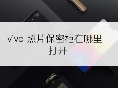 vivo 照片保密柜在哪里打开