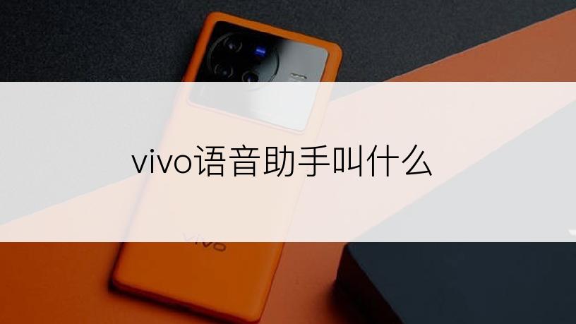 vivo语音助手叫什么