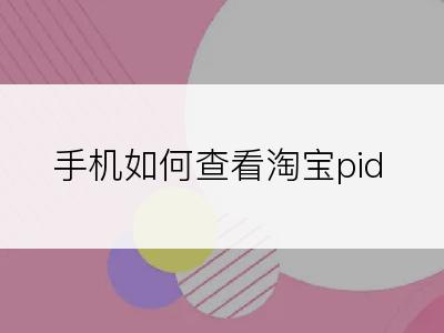 手机如何查看淘宝pid