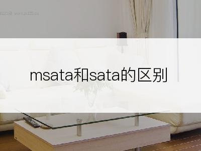 msata和sata的区别