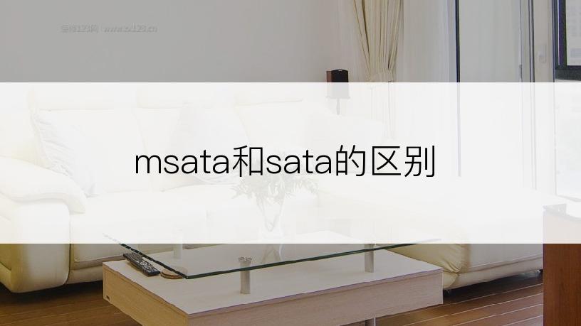 msata和sata的区别