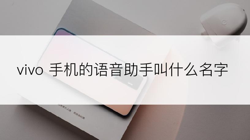 vivo 手机的语音助手叫什么名字