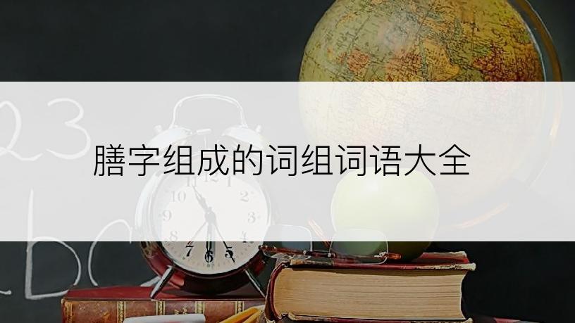 膳字组成的词组词语大全