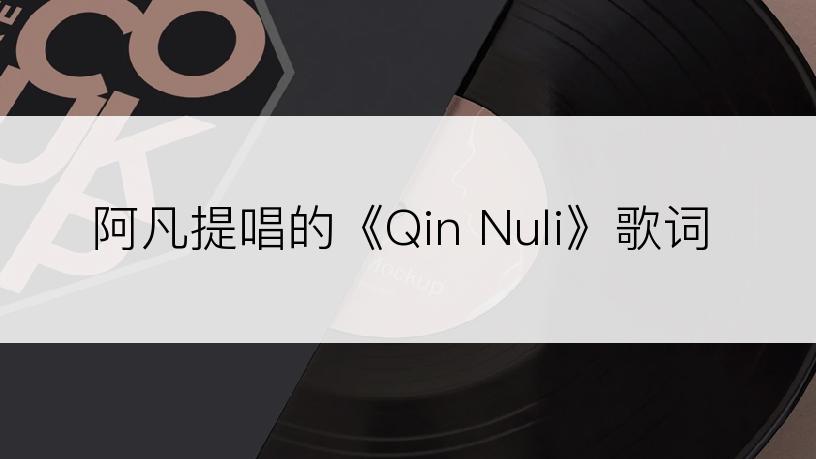 阿凡提唱的《Qin Nuli》歌词