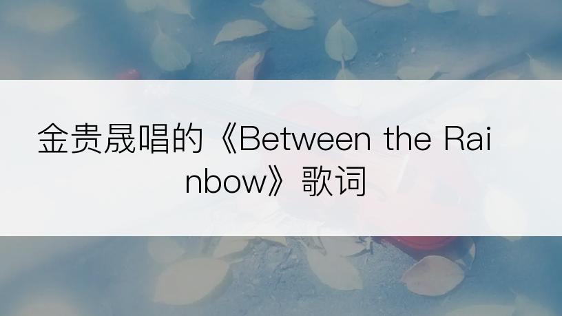 金贵晟唱的《Between the Rainbow》歌词