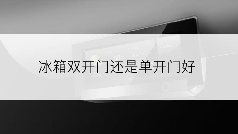 冰箱双开门还是单开门好