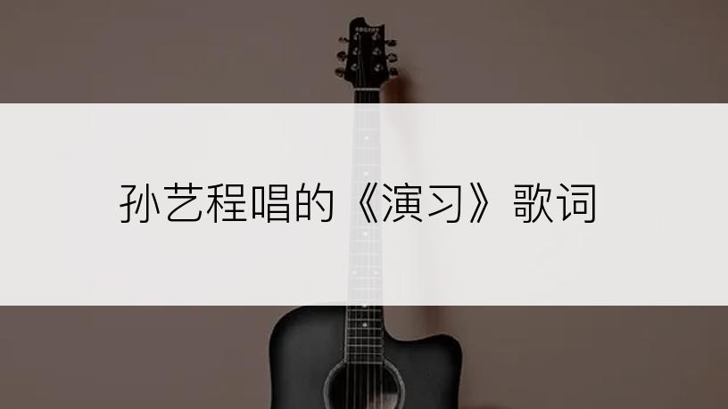 孙艺程唱的《演习》歌词