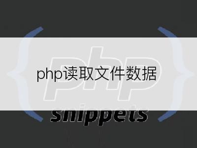 php读取文件数据