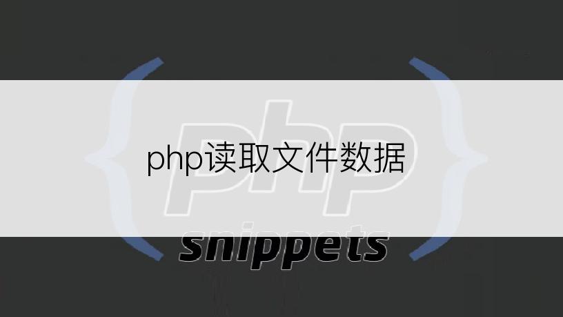 php读取文件数据