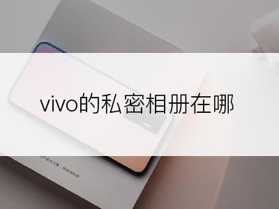 vivo的私密相册在哪