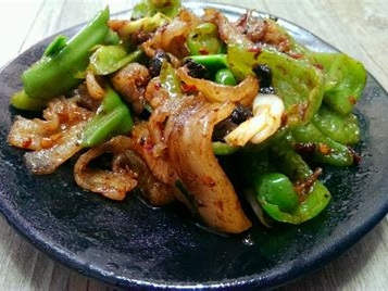 青椒豆豉盐煎肉的制作方法