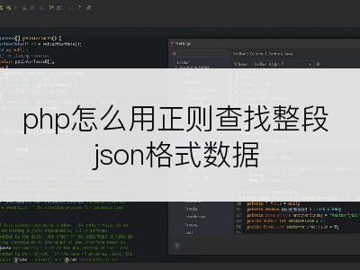 php怎么用正则查找整段json格式数据