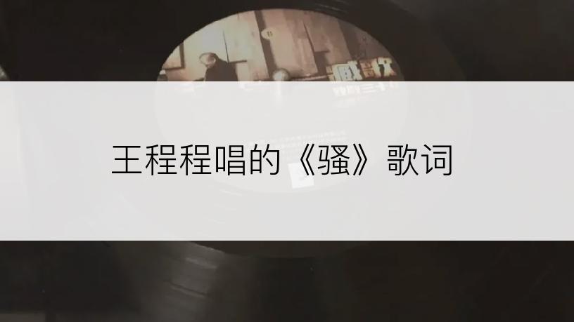 王程程唱的《骚》歌词