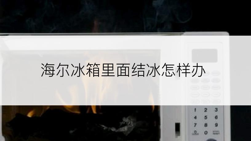 海尔冰箱里面结冰怎样办